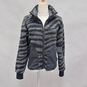 Varley Whitfield Faux Fur Jacket in‎ Gravity Zebra